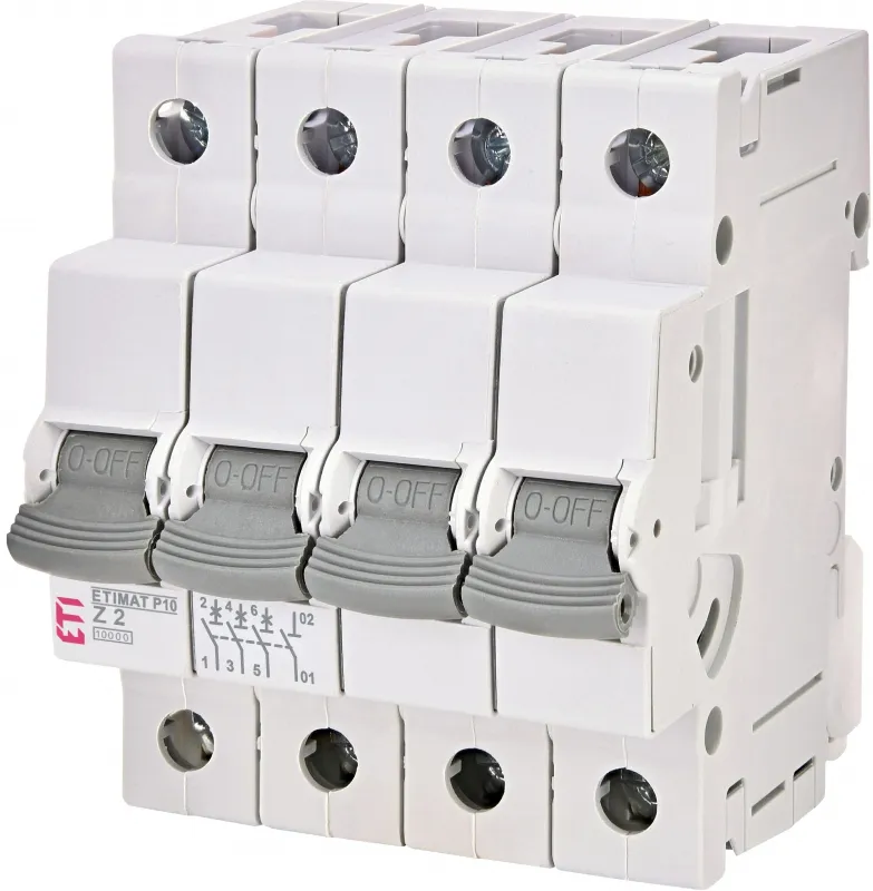 Miniature circuit breaker ETIMAT P10 4p B6  15kA 001901907