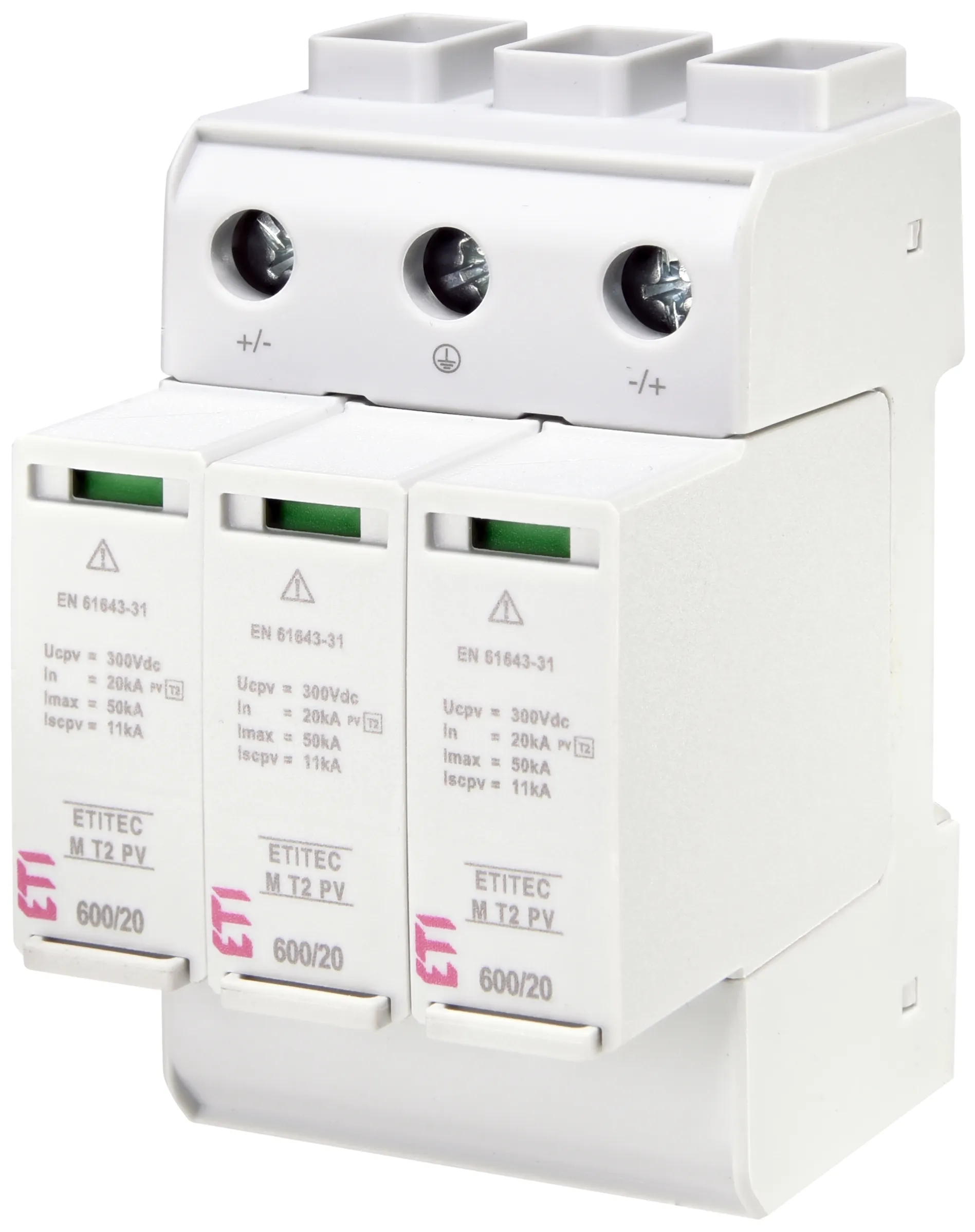 Surge arrester ETITEC M T2 PV 600/20 Y 002440735