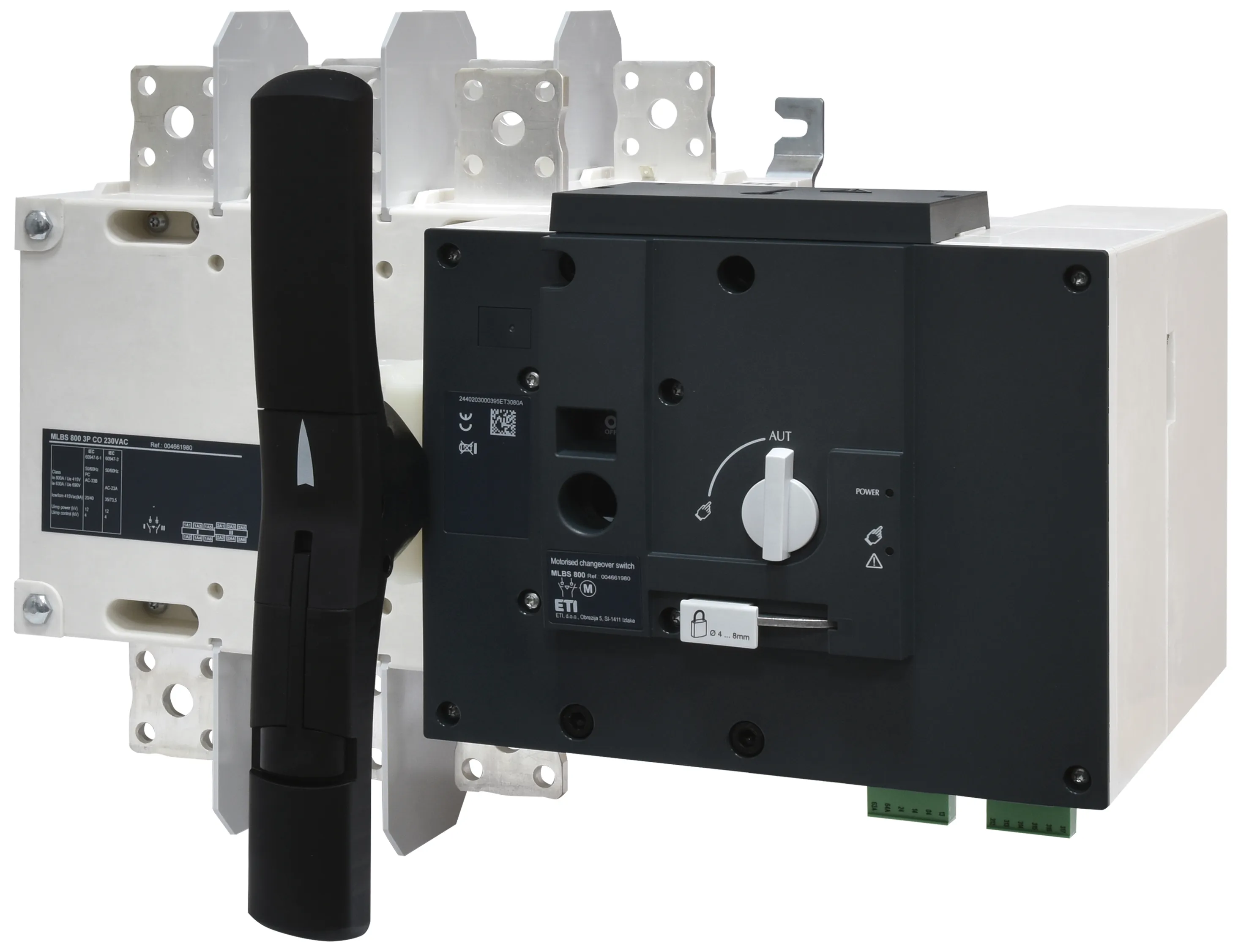 Changeover switch motor op. MLBS 800 3P CO 230VAC 004661980