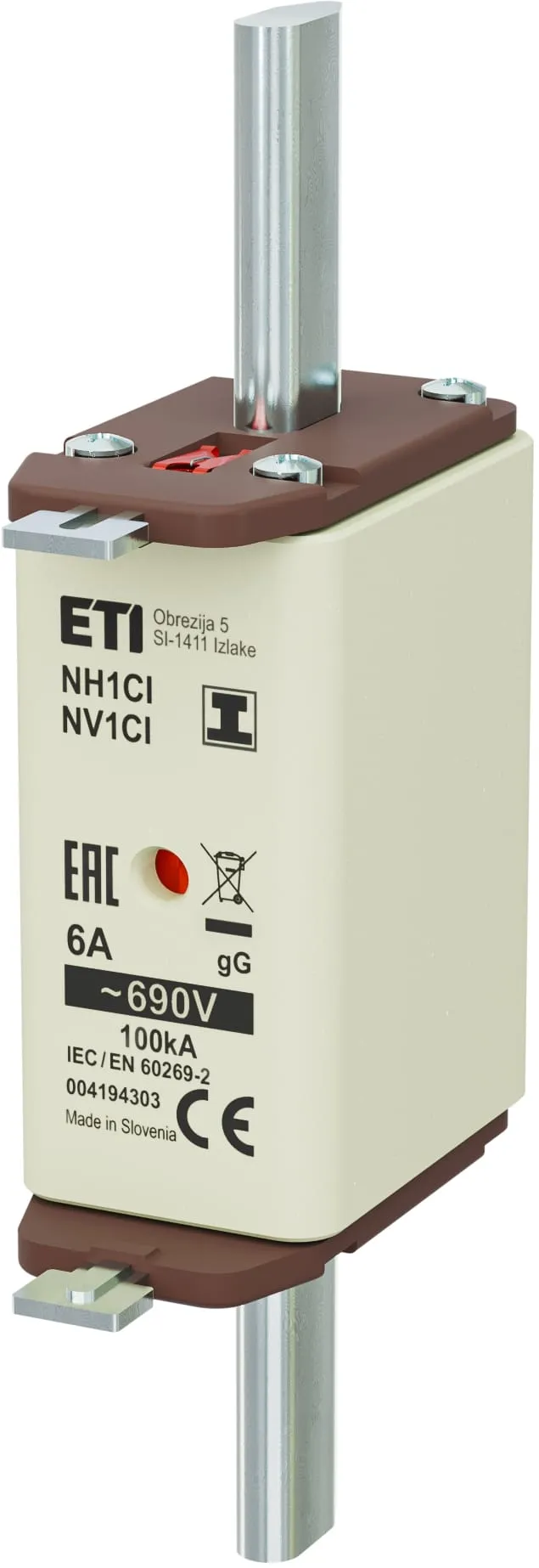 Fuse link NH1C/I gG 6A/690V 004194303