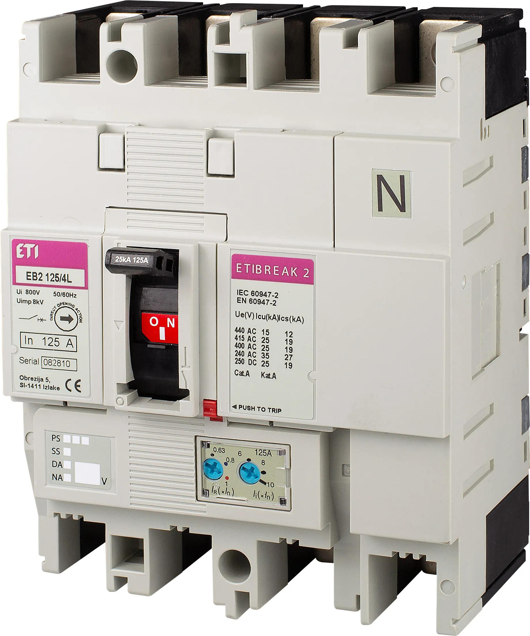 Molded Case Circuit Breaker EB2 125/4L 50A 4p 004671029