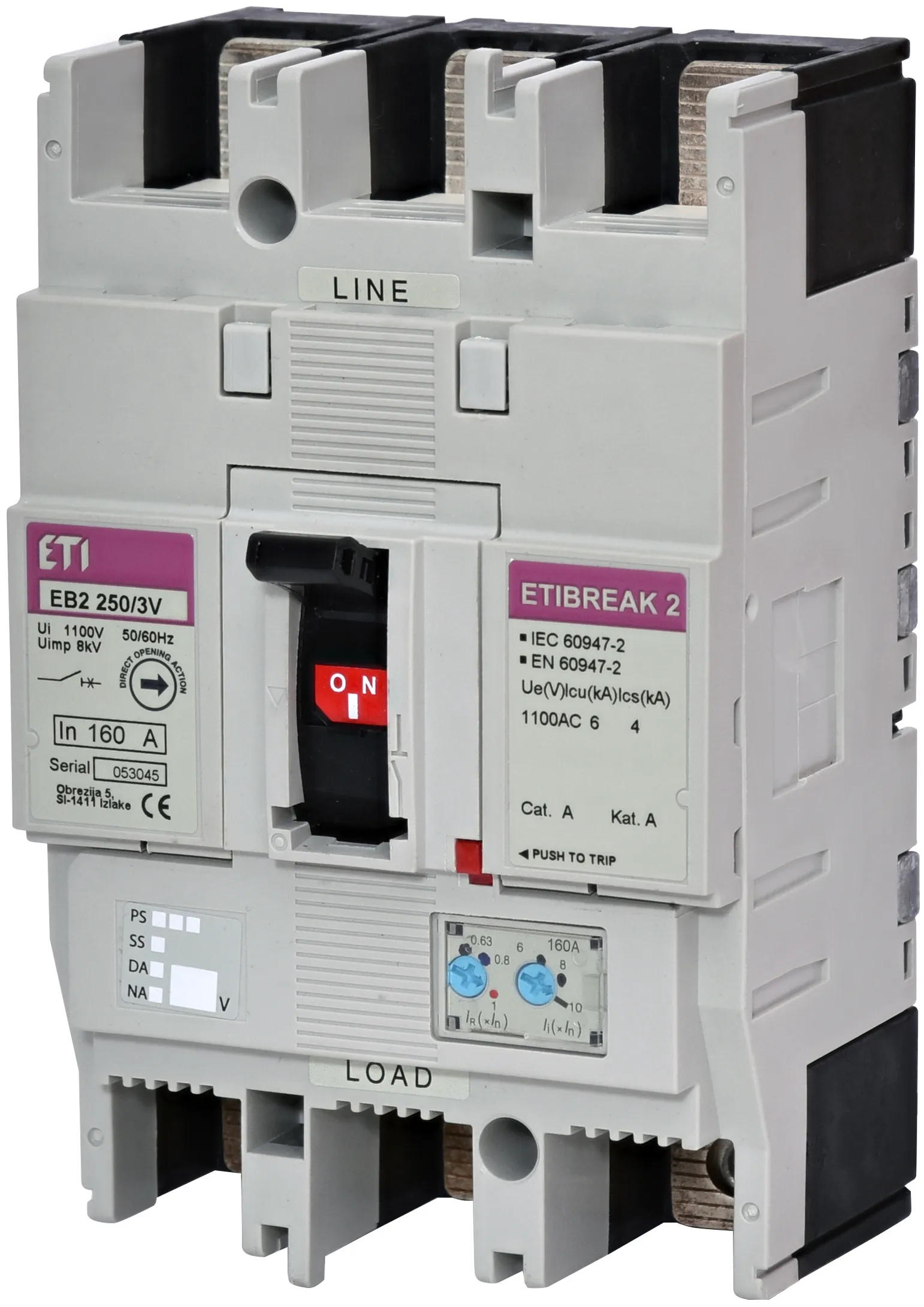 Molded Case Circuit Breaker EB2 1250/3VE 800A 3p 1100V 004671382