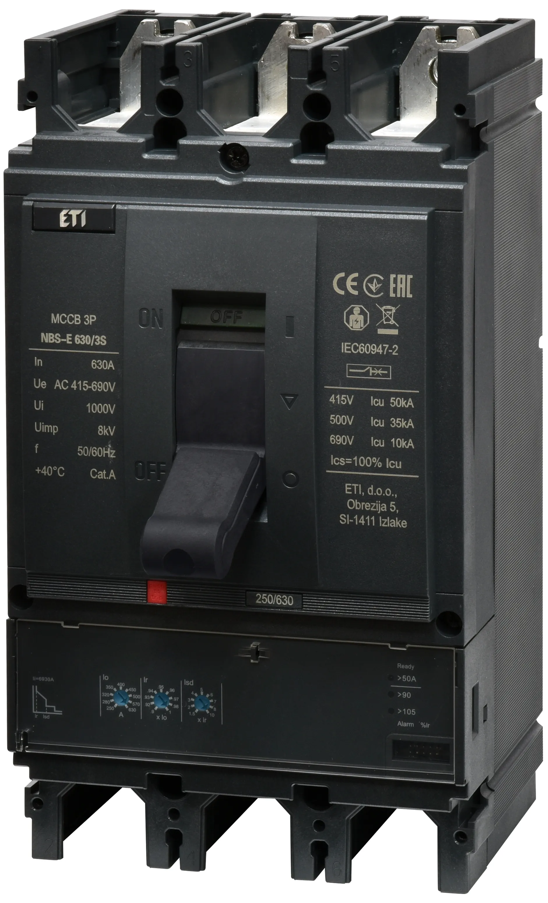 Molded Case Circuit Breaker NBS-E 630/3S 630A 3P 004673141